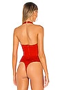 view 4 of 5 Reece Halter Bodysuit in Red