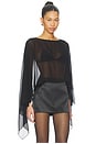 view 2 of 4 Amaya Cape Top in Black