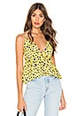 view 1 of 4 TOP PÉPLUM POPPY in Yellow Leopard