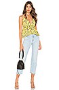 view 4 of 4 TOP PÉPLUM POPPY in Yellow Leopard