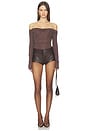 view 5 of 5 Jillian Bodysuit in Brown