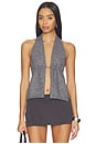 view 1 of 4 Ayah Halter Top in Grey