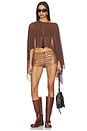 view 4 of 4 Amaya Cape Top in Brown