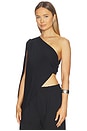 view 3 of 5 Fellie Asymmetrical Top in Black