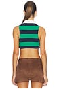view 3 of 4 Koko Crop Top in Green Stripe