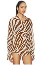 view 2 of 4 Emah Button Down Top in Zebra