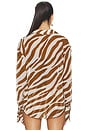 view 3 of 4 Emah Button Down Top in Zebra