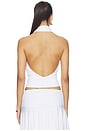 view 3 of 4 Katrina Halter Top in White