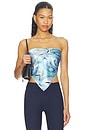 view 1 of 4 Klara Scarf Top in Blue Multi
