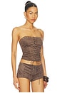 view 2 of 4 Spence Faux Suede Top in grey