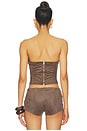 view 3 of 4 Spence Faux Suede Top in grey