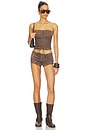 view 4 of 4 Spence Faux Suede Top in grey