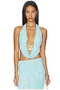 view 1 of 4 Saylor Halter Top in Electric Blue