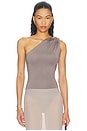 view 1 of 5 Emely One Shoulder Bodysuit in Grey