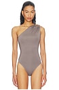 view 2 of 5 Emely One Shoulder Bodysuit in Grey