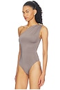 view 3 of 5 Emely One Shoulder Bodysuit in Grey