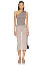 view 5 of 5 Emely One Shoulder Bodysuit in Grey