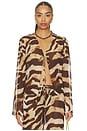 view 1 of 4 OSPREY トップ in Brown Zebra
