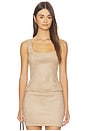 view 1 of 4 Patsie Faux Suede Top in Light Beige