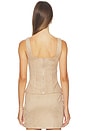 view 3 of 4 Patsie Faux Suede Top in Light Beige