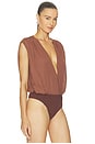 view 4 of 5 Kalley Deep V Bodysuit in Brown