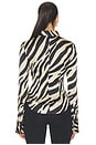 view 5 of 5 Kileigh Button Up Top in Beige Zebra