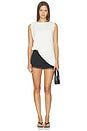view 5 of 5 Caprice Asymmetrical Top in Ivory
