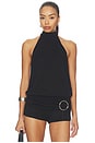 view 2 of 4 Declynn Drape Top in Black