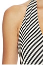 view 5 of 5 Mora Top in Black & White Stripe