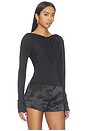view 2 of 5 Valeria Drape Top in Black