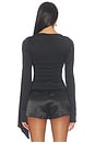 view 5 of 5 Valeria Drape Top in Black