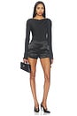 view 6 of 5 Valeria Drape Top in Black