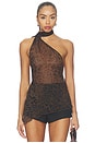view 1 of 4 Gabriette Choker Top in Leopard
