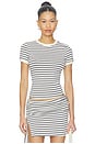 view 1 of 4 Alecksander Tee in Grey Stripe