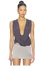 view 1 of 4 Brooks Drape Top in Charcoal