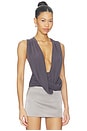 view 2 of 4 Brooks Drape Top in Charcoal