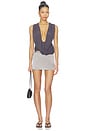 view 5 of 4 Brooks Drape Top in Charcoal