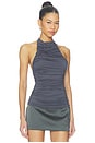 view 2 of 4 Atlas Ruched Top in Charcoal