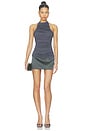 view 5 of 4 Atlas Ruched Top in Charcoal