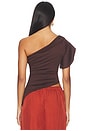 view 4 of 4 Marlene Asymmetrical Top in Brown