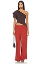 view 5 of 4 Marlene Asymmetrical Top in Brown