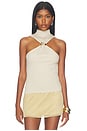 view 1 of 5 Charlee Knot Front Top in Nude Metallic