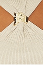 view 6 of 5 Charlee Knot Front Top in Nude Metallic