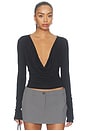 view 1 of 4 Dalton Cowl Neck Top in Black