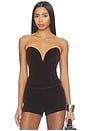 view 1 of 4 Eva Sweetheart Top in Brown