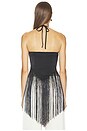 view 4 of 4 Aila Fringe Halter Top in Black