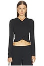 view 1 of 4 Ramona Wrap Front Top in Black