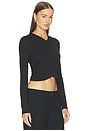 view 2 of 4 Ramona Wrap Front Top in Black