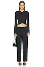 view 5 of 4 Ramona Wrap Front Top in Black