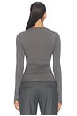 view 4 of 4 Cendra Open Front Top in Charcoal
